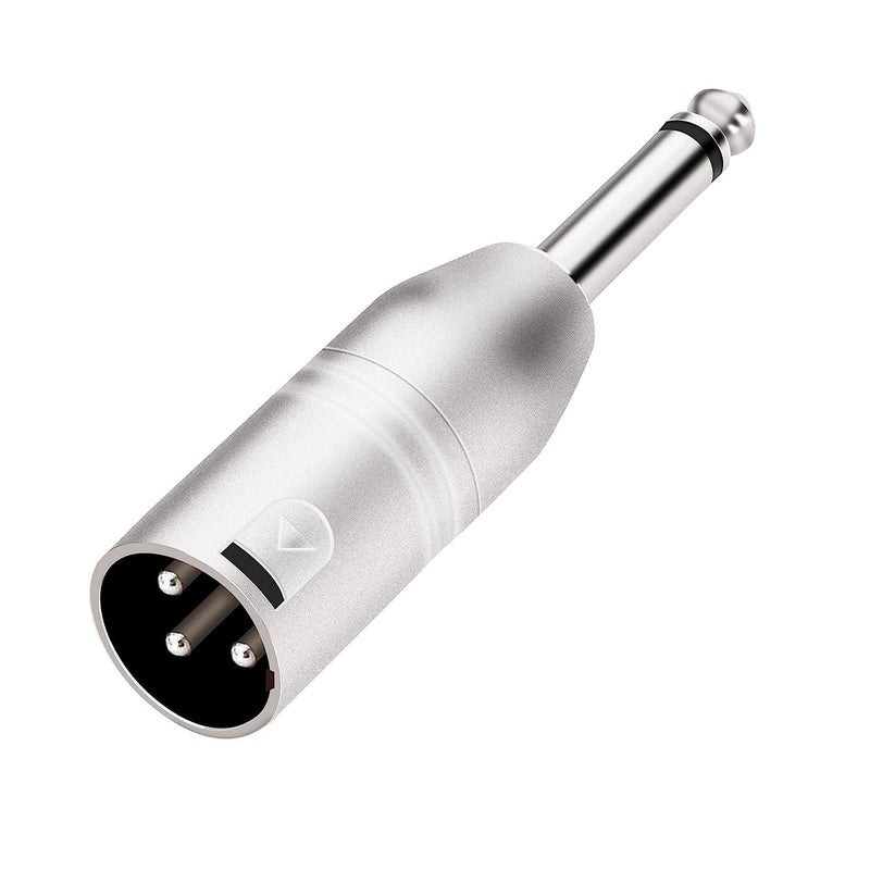 JOMLEY محول JOMLEY 1/4 بوصة TS مونو إلى XLR ذكر، موصل صوتي غير متوازن 1/4 بوصة TS مونو إلى XLR ذكر - عبوة من 2 - Image 2